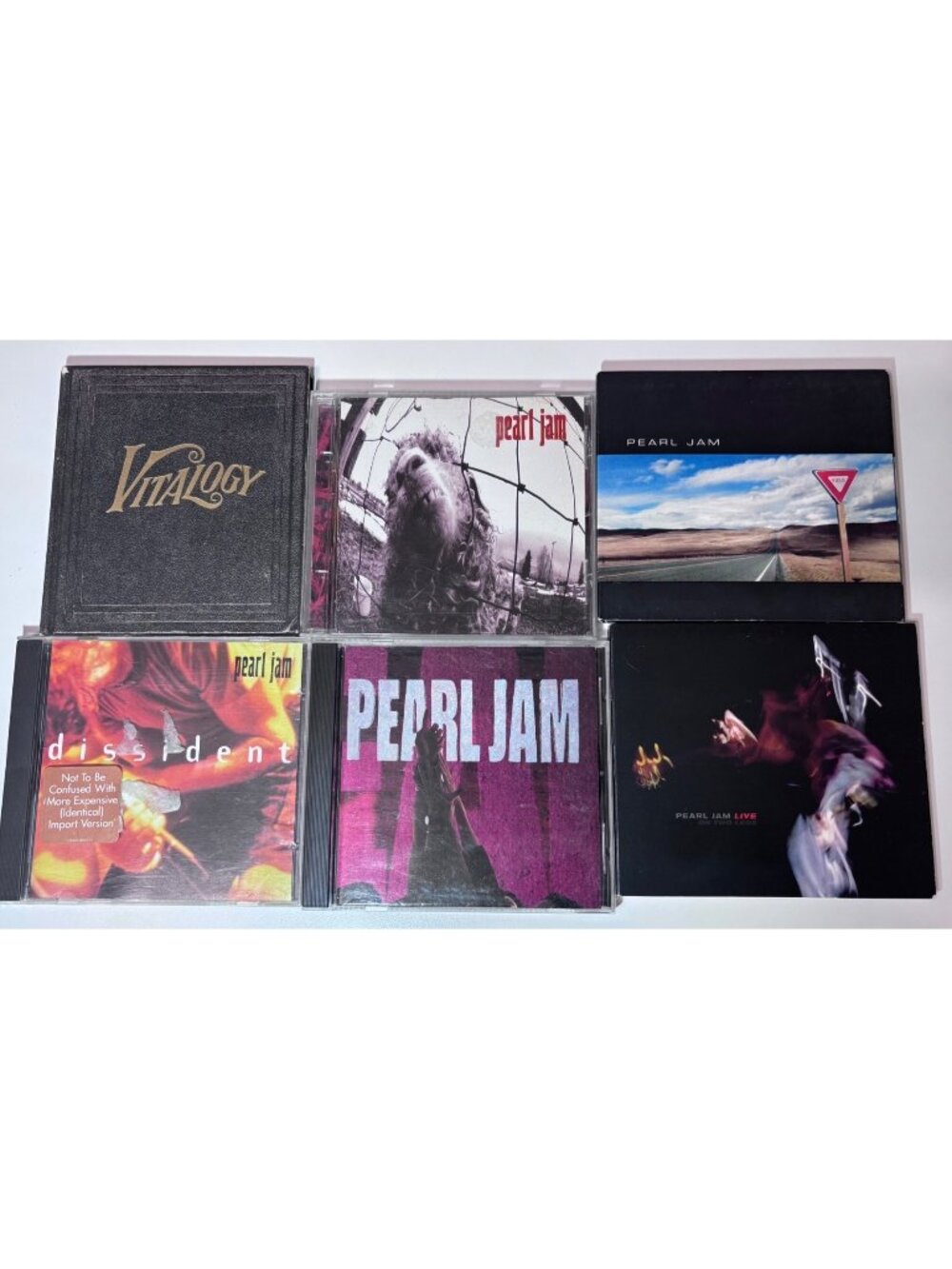 Vintage Pearl Jam CD Lot of 6 Yield, Live on Two Legs, Ten Epic Records
